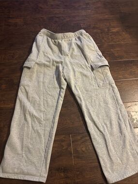 Light Gray Cargo Sweatpants